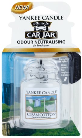 Yankee Candle parfum pour voiture Car Jar Ultimate, Clean cotton