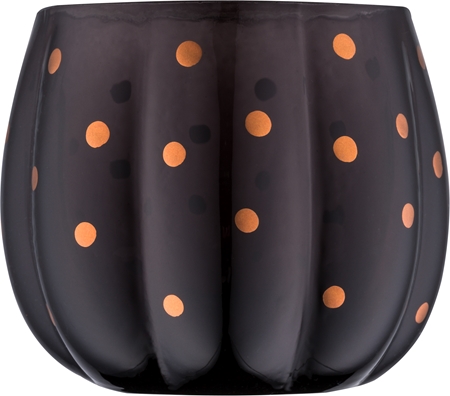 Yankee Candle Halloween glass votive candle holder II. Polka dots