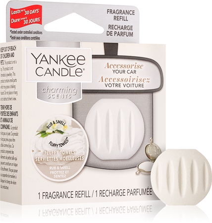Yankee Candle Fluffy Towels désodorisant voiture recharge à suspendre