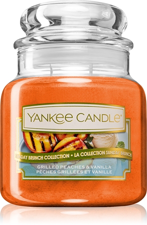 Yankee Candle Grilled Peaches & Vanilla - Candela Profumata Con Aroma Di Pesche Grigliate E Vaniglia - Foto 8
