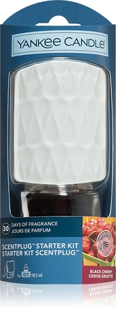 Yankee Candle Black Cherry električni difuzor + nadomestno polnilo
