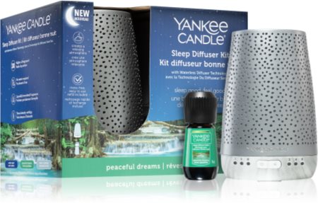 Yankee Candle Sleep Diffuser Kit Silver Elektrischer Diffusor + zusätzliche Füllung