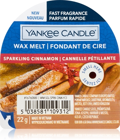 Yankee Candle Sparkling Cinnamon tartelette en cire