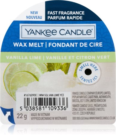 Yankee Candle Vanilla Lime kausēts vasks