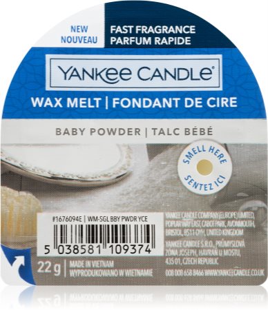 Yankee Candle Baby Powder wachs für aromalampen