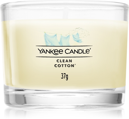 Yankee Candle Clean Cotton bougie votive glass