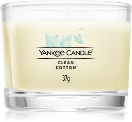 Yankee Candle Clean Cotton votívna sviečka glass
