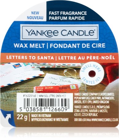 Yankee Candle Letters To Santa tartelette en cire