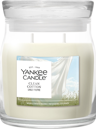 Yankee Candle Clean Cotton aromatizēta svece Signature
