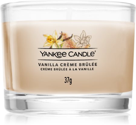 Yankee Candle Vanilla Creme Brulee svečturu svece glass
