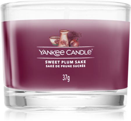 Yankee Candle Sweet Plum Sake svečturu svece glass