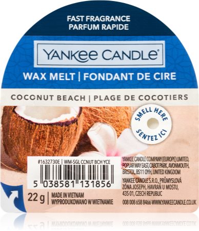 Yankee Candle Coconut Beach vosak za aroma lampu