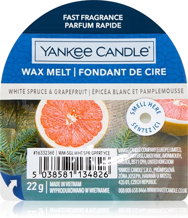 Yankee Candle White Spruce & Grapefruit vosak za aroma lampu