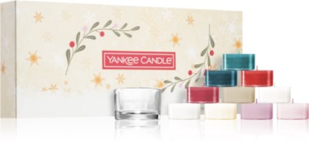 Yankee Candle Snow Globe Wonderland 10 Tea Lights & Candle Holder božićni poklon set I.