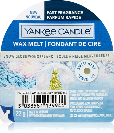Yankee Candle Snow Globe Wonderland Wax Melt kausēts vasks