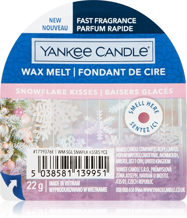 Yankee Candle Snowflake Kisses duftwachs für aromalampe