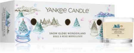 Yankee Candle Snow Globe Wonderland 3 Mini Votives Candles coffret de Noël I.