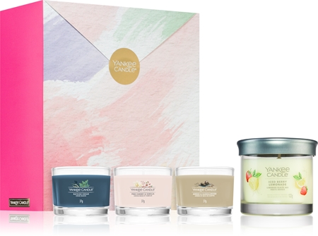 YANKEE CANDLE Coffret cadeau avec 1 petite bougie et 3 Mini Bougies