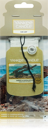 Yankee Candle Amber & Sandalwood fragrance tag