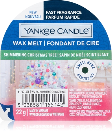 Yankee Candle Shimmering Christmas Tree wachs für aromalampen Signature