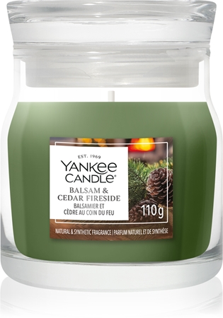 Yankee Candle Balsam & Cedar Fireside scented candle Signature