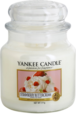 Yankee Candle Strawberry Buttercream lumânare parfumată Clasic mediu