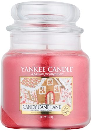 Yankee Candle Candy Cane Lane vonná svíčka 411 g Classic střední
