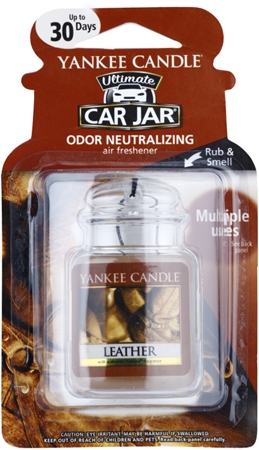 Yankee Candle Leather vůně do auta závěsná