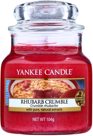 Yankee Candle Rhubarb Crumble vela perfumado 105 g Classic pequeno