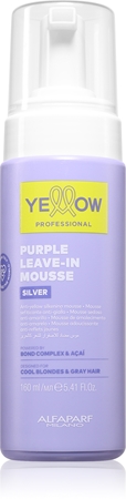 Yellow Professional Silver Purple Leave-In Mousse Hair Mousse neutralising yellow tones