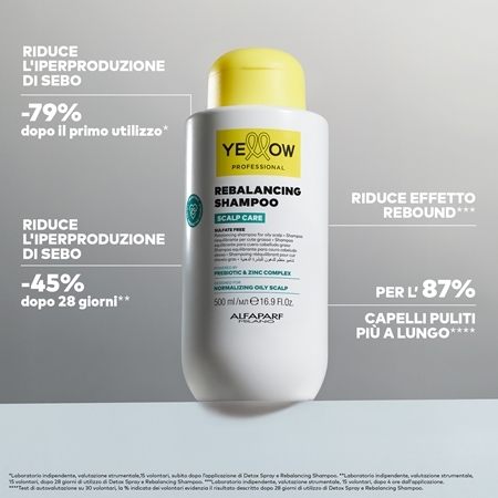 Yellow Professional Scalp Care Rebalancing Shampoo shampoo detergente per cuoi capelluti grassi