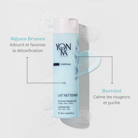 Yon-Ka Essentials Cleansing Milk lait démaquillant purifiant visage et yeux