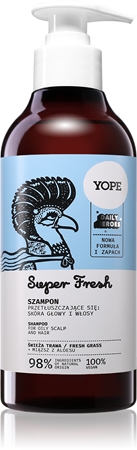 Yope Daily Heroes Fresh Shampoo Fresh Grass Refresh Shampoo for oily hair and scalp