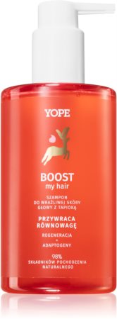 Yope BOOST my hair σαμπουάν για ευαίσθητο και ερεθισμένο δέρμα της κεφαλής