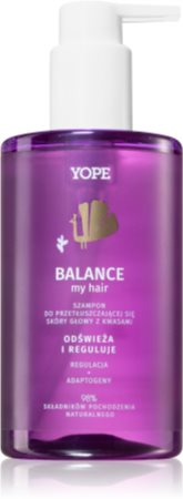Yope BALANCE my hair tisztító sampon zsíros fejbőrre