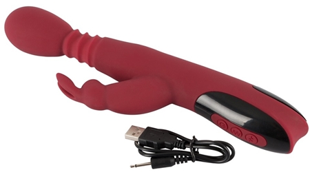 You2Toys Rabbit Red vibrátor se stimulátorem klitorisu