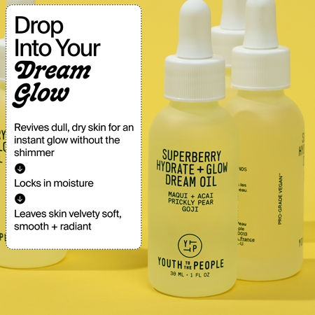 Youth To The People Superberry Hydrate + Glow Dream Oil rozjasňující a hydratační olej