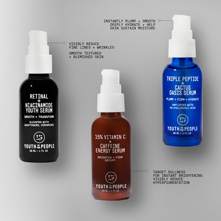 Youth To The People Oasis Triple Peptide + Cactus Serum pleťové sérum na tvár a krk