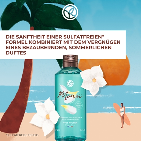 Yves Rocher Monoi de Tahiti Duschgel für Haare und Körper