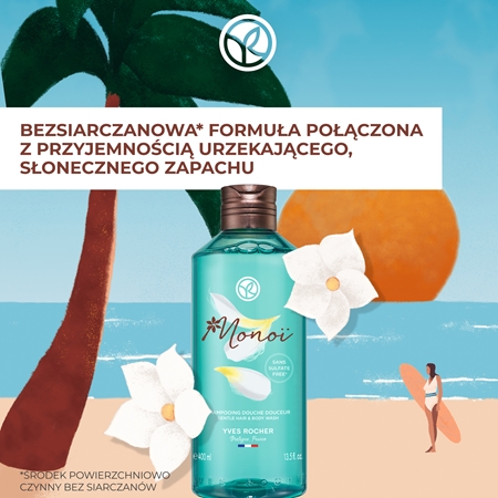 Yves Rocher Monoi de Tahiti żel pod prysznic do ciała i włosów