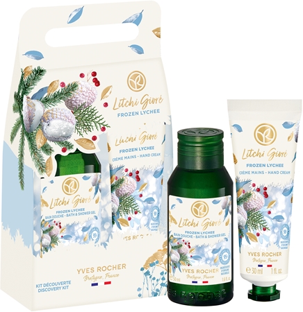 Yves Rocher NOEL 2023 Frozen Lychee dárková sada (na ruce a tělo)