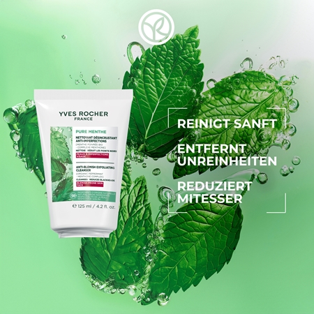 Yves Rocher Pure Menthe sanftes Reinigungsgel mit Peelingeffekt