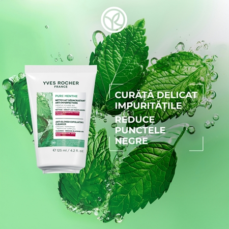 Yves Rocher Pure Menthe gel de curățare blând cu efect exfoliant