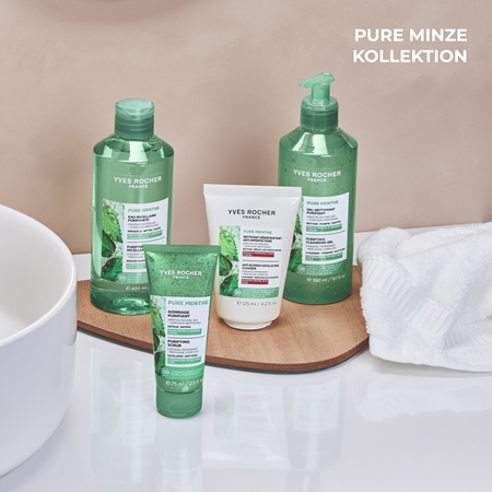 Yves Rocher Pure Menthe sanftes Reinigungsgel mit Peelingeffekt