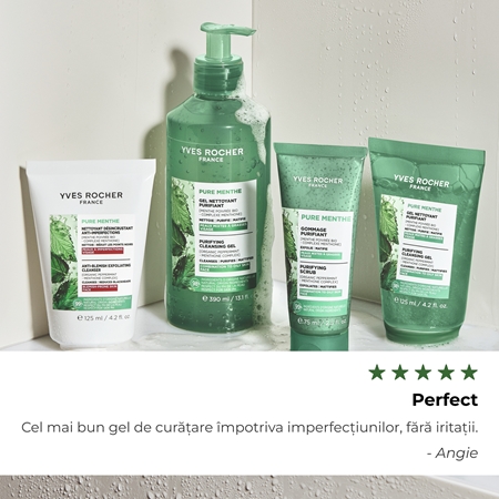 Yves Rocher Pure Menthe gel de curățare blând cu efect exfoliant
