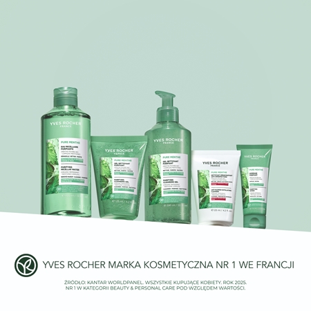 Yves Rocher Pure Menthe delikatny żel oczyszczający z efektem peelingu