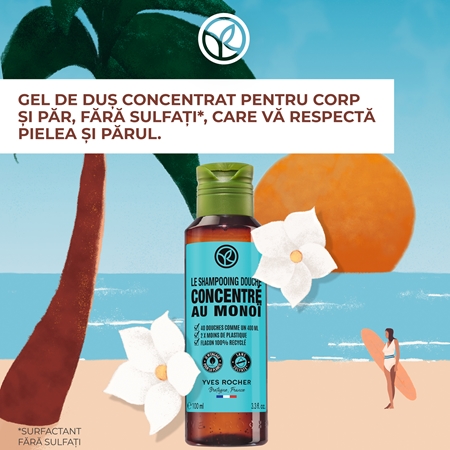Yves Rocher Monoi gel de duș pentru corp si par