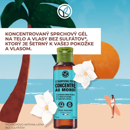 Yves Rocher Monoi sprchový gél na telo a vlasy