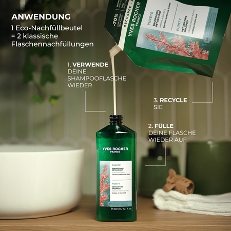 Yves Rocher Pureté reinigendes Detox-Shampoo