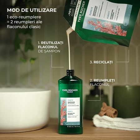 Yves Rocher Pureté șampon detoxifiant pentru curățare